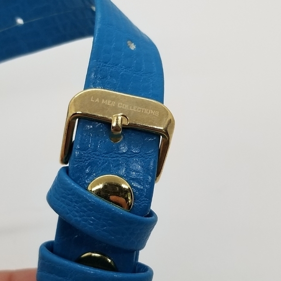 La Mer Collection aqua faux leather wrap bracelet - Picture 3 of 8